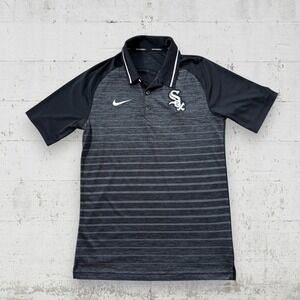 Chicago White Sox Logo Baseball MLB Nike Polo Shirt Lightweight Mens Small